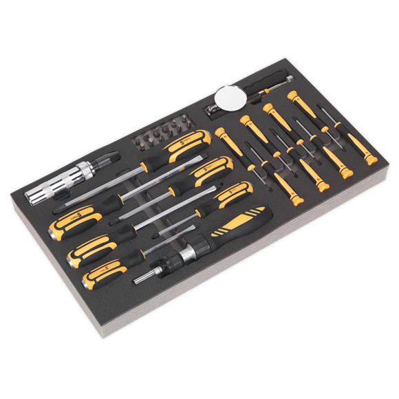 Sealey S01128 Tool Tray with Screwdriver Set 36pc