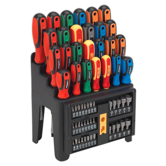 Sealey S01152 Screwdriver, Bit & Nut Driver Set 61pc