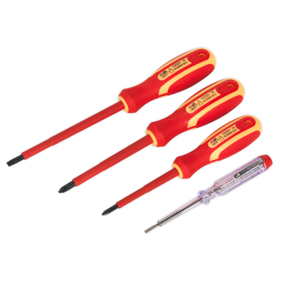 Sealey S01155 Electrician's Screwdriver Set 4pc VDE Approved