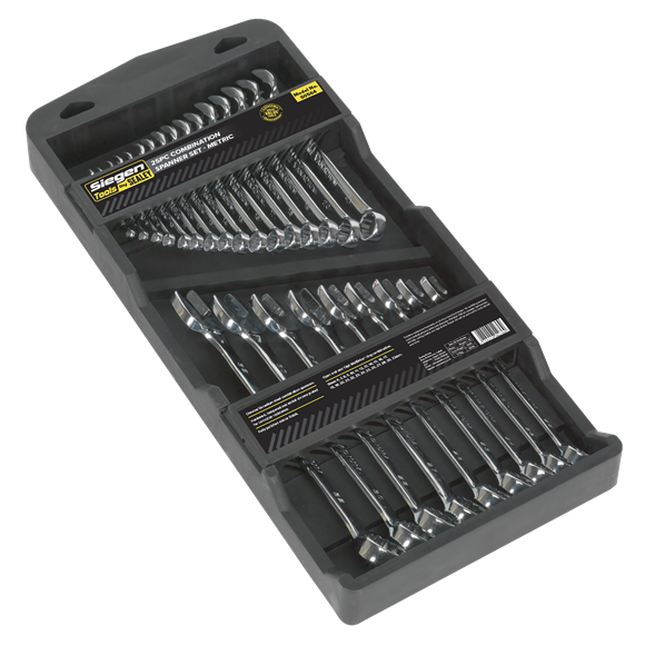 Sealey S0564 Combination Spanner Set 25pc Metric