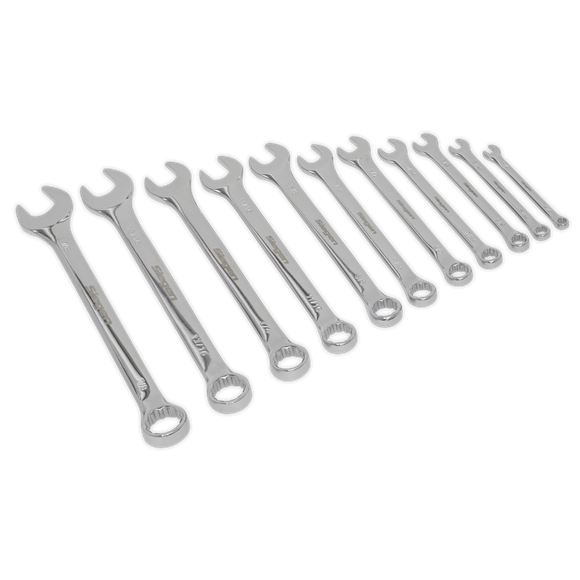 Sealey S0857 Combination Spanner Set 11pc Imperial