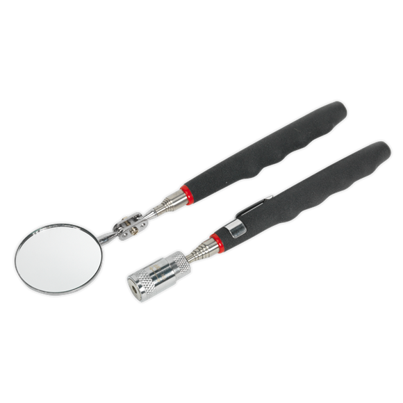 Sealey S0940 Telescopic Magnetic Pick-Up Tool & Inspection Mirror Set 2pc