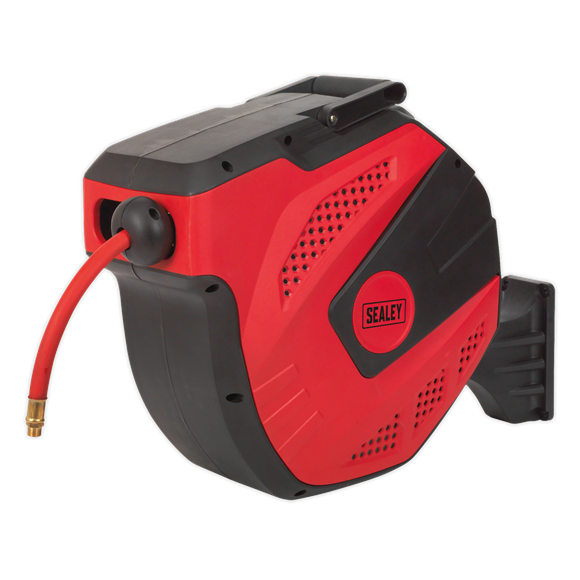 Sealey SA822 Air Hose Reel Auto-Rewind Control 15m Ø10mm ID - Rubber Hose