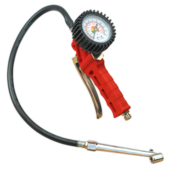 Sealey SA9312 Tyre Inflator with Twin Push-On Connector