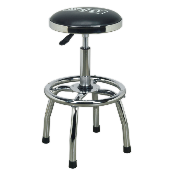 Sealey SCR17 Workshop Stool Heavy-Duty Pneumatic with Adjustable Height Swivel Seat