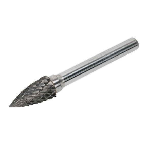 Sealey SDB03 Tungsten Carbide Rotary Burr Arc Pointed Nose 10mm