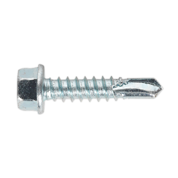 Sealey SDHX5525 Self Drilling Screw 5.5 x 25mm Hex Head Zinc Pack of 100
