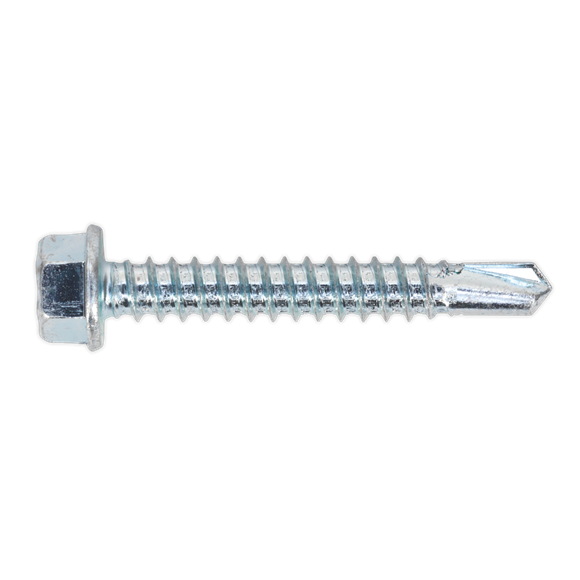 Sealey SDHX5538 Self Drilling Screw 5.5 x 38mm Hex Head Zinc Pack of 100