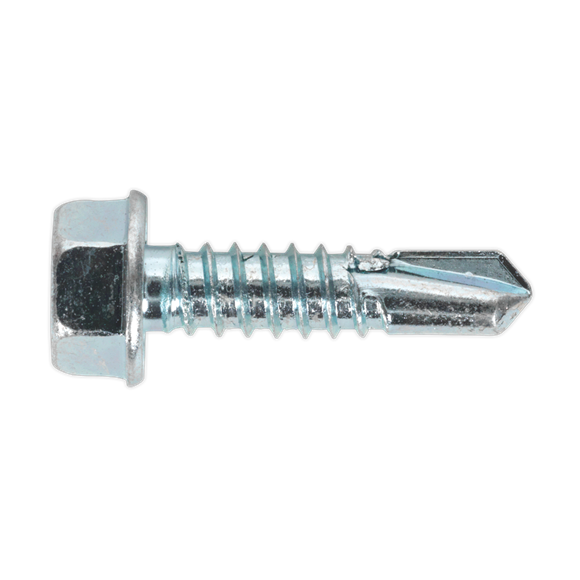 Sealey SDHX6325 Self Drilling Screw 6.3 x 25mm Hex Head Zinc Pack of 100
