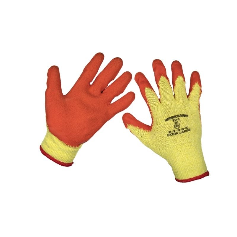 Sealey 9121XL/B120 Super Grip Knitted Gloves Latex Palm (X-Large) - Pack of 120 Pairs