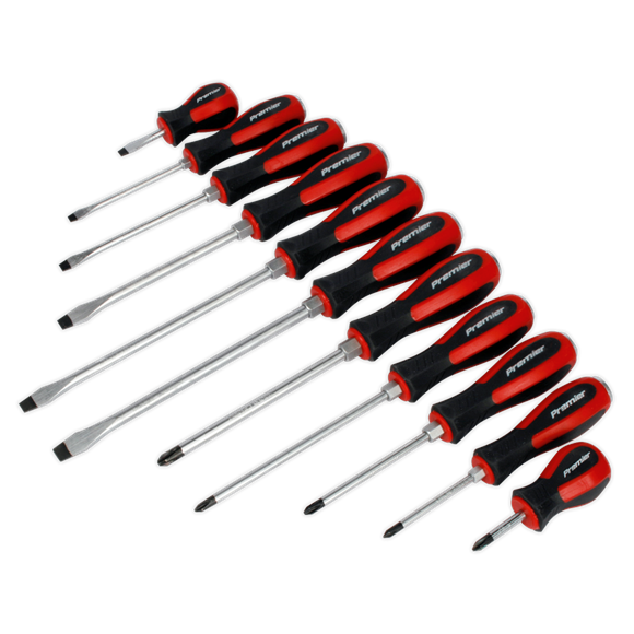 Sealey AK4933 Screwdriver Set 11pc Hammer-Thru