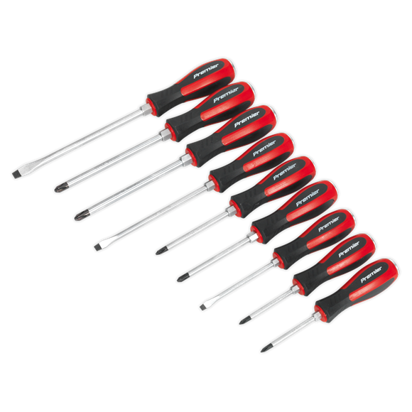 Sealey AK4934 Screwdriver Set 9pc Hammer-Thru