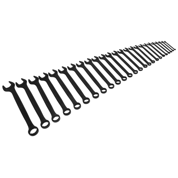 Sealey AK63264B Combination Spanner Set 25pc Metric - Black Series