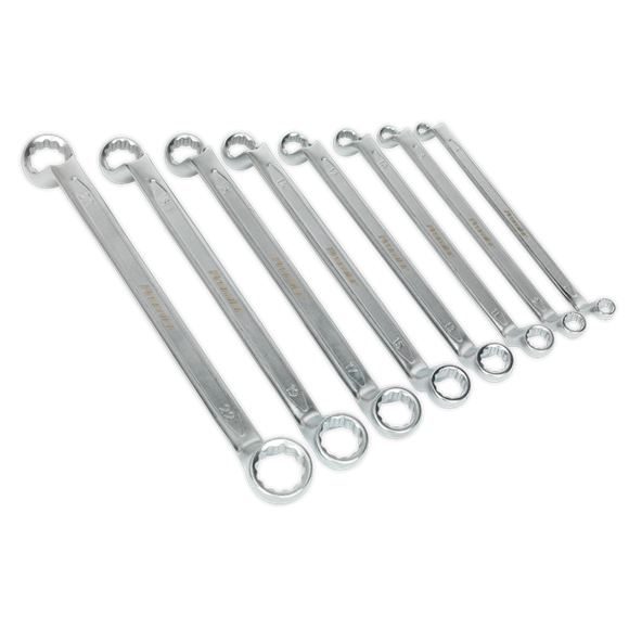 Sealey AK6327 Offset Double End Ring Spanner Set 8pc Metric