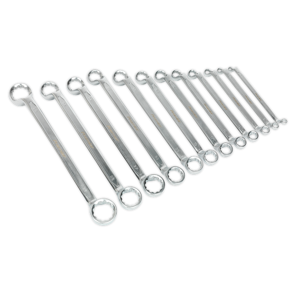 Sealey AK6328 Offset Double End Ring Spanner Set 12pc Metric