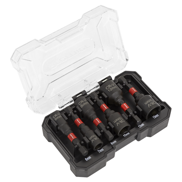 Sealey AK8287 Nut Driver Set 6pc Impact Grade
