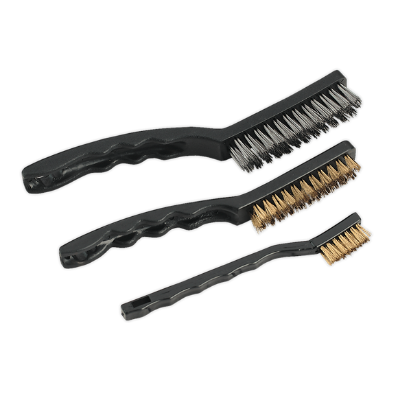 Sealey AK9801 Wire Brush Set Auto Engineer's 3pc