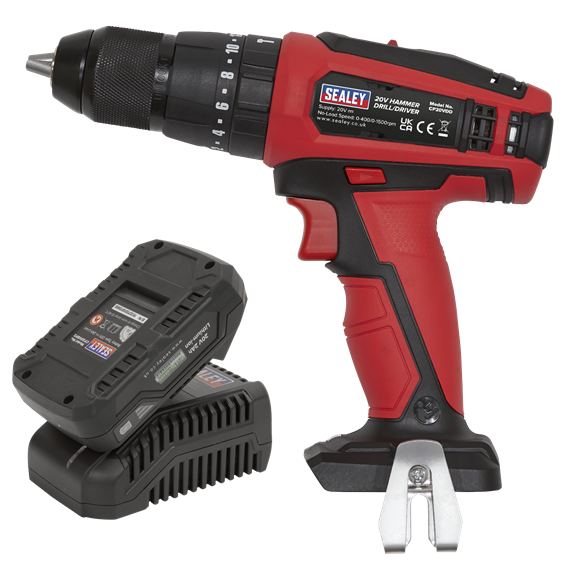 Sealey CP20VDDKIT1 Hammer Drill/Driver Kit Ø13mm 20V 2Ah Lithium-ion