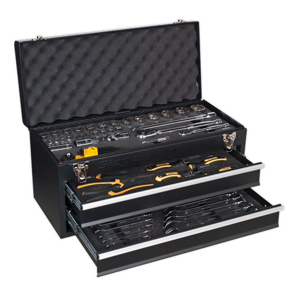 Sealey S01055 Portable Tool Chest 2 Drawer with 90pc Tool Kit