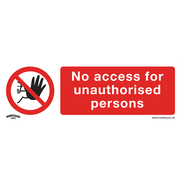 Sealey SS17V1 Prohibition Safety Sign - No Access - Self-Adhesive Vinyl