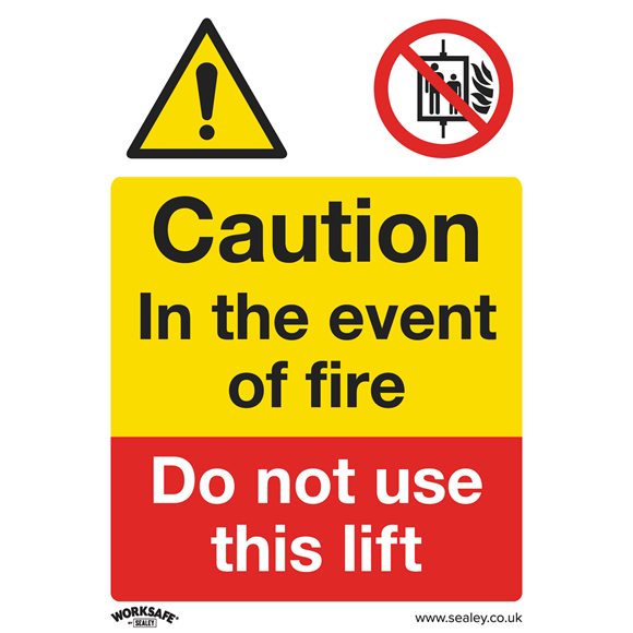 Sealey SS43V10 Warning Safety Sign - Caution Do Not Use Lift - Self-Adhesive Vinyl - Pack of 10