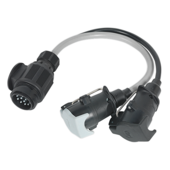 Sealey TB55 Conversion Lead 13-Pin Euro to 7-Pin N & S Type Plugs 12V