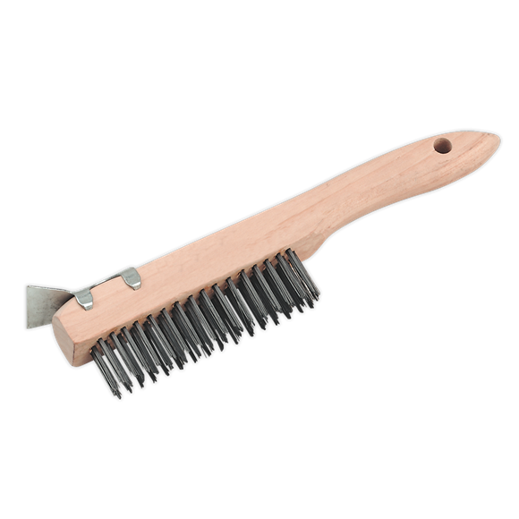 Sealey WB03 Wire Brush with Steel Fill & Scraper 260mm