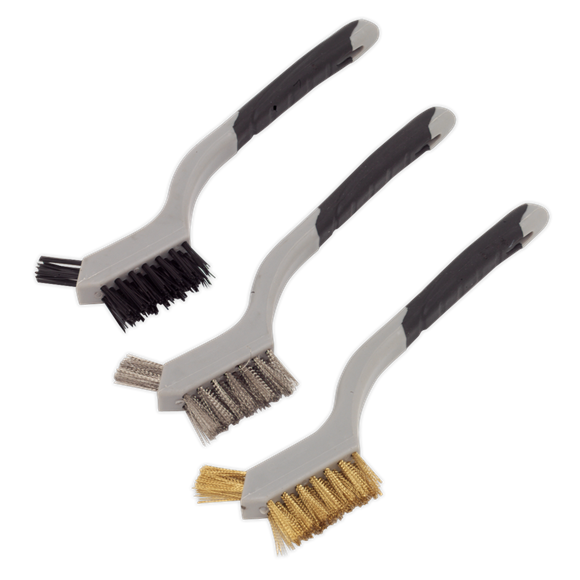 Sealey WB100 Wire Brush Set 3pc Miniature