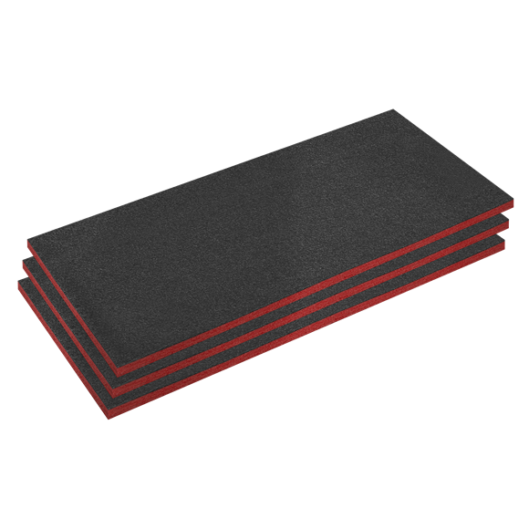 Sealey SFPK50R Easy Peel Shadow Foam® Red/Black 50mm - Pack of 3