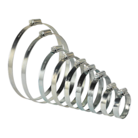 Sealey SHCS2 Hose Clip Assortment 26pc Ø44-160mm Zinc Plated