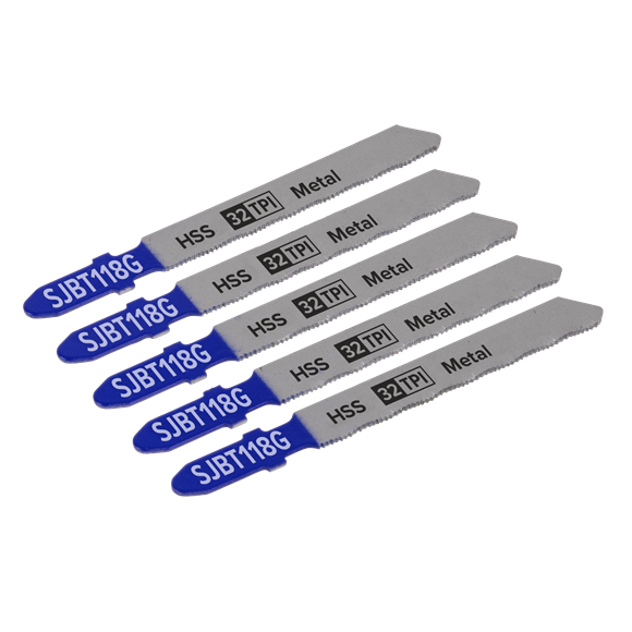 Sealey SJBT118G Jigsaw Blade Metal 75mm 32tpi - Pack of 5