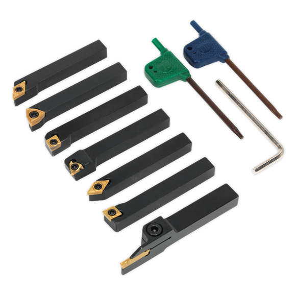 Sealey SM3025CS6 Indexable 10mm Lathe Turning Tool Set 7pc