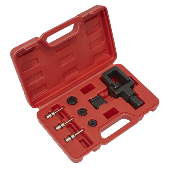 Sealey SMC4 Motorcycle Chain Splitter & Riveting Tool Set - Heavy-Duty