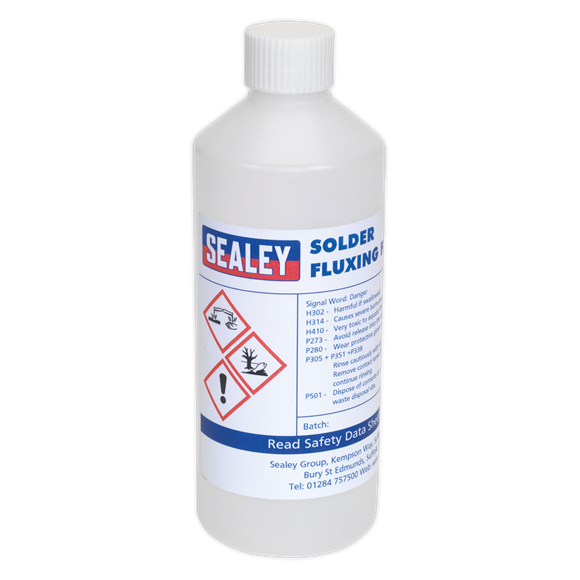 Sealey SOLFLUX Solder Fluxing Fluid 500ml Bottle