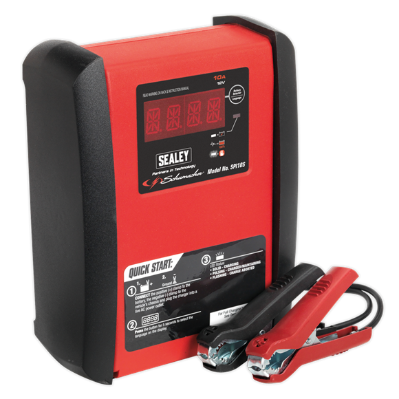 Sealey SPI10S Schumacher® Intelligent Speed Charge Battery Charger 10A 12V