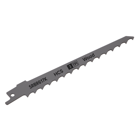 Sealey SRBR617K Reciprocating Saw Blade Pruning & Coarse Wood 150mm 3tpi - Pack of 5