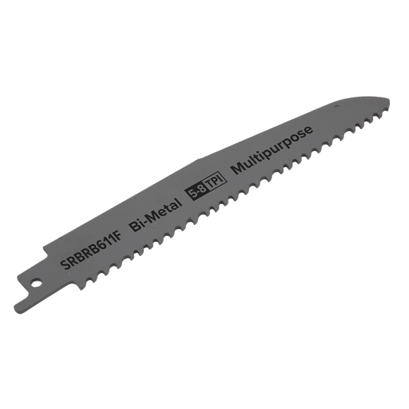 Sealey SRBRB611F Reciprocating Saw Blade Multipurpose 150mm 5-8tpi - Pack of 5