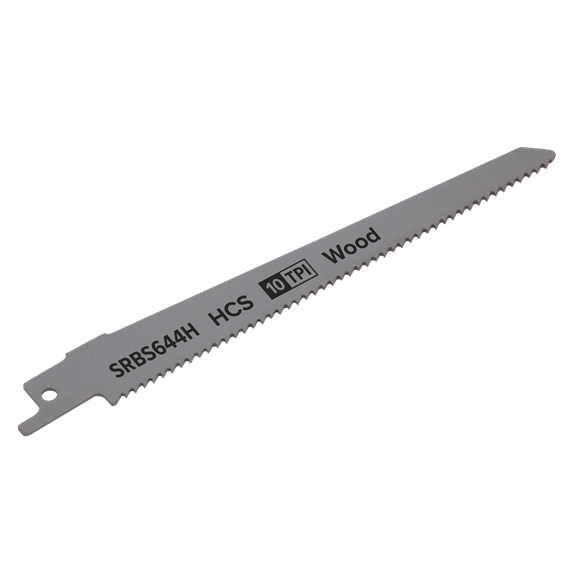 Sealey SRBS644H Reciprocating Saw Blade Clean Wood 150mm 10tpi - Pack of 5
