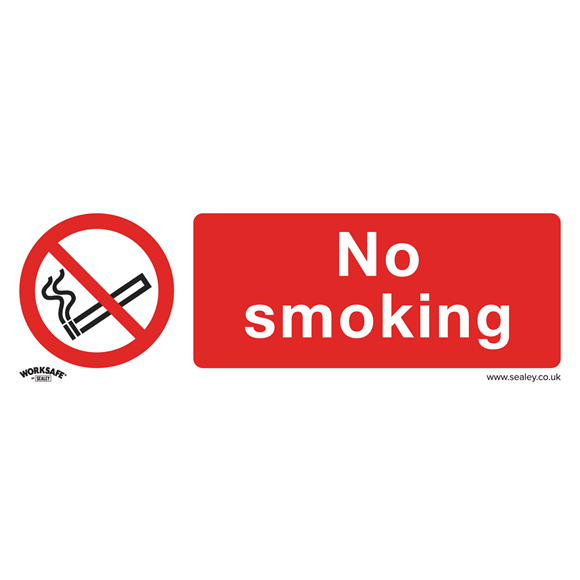 Sealey SS13V1 Prohibition Safety Sign - No Smoking - Self-Adhesive Vinyl
