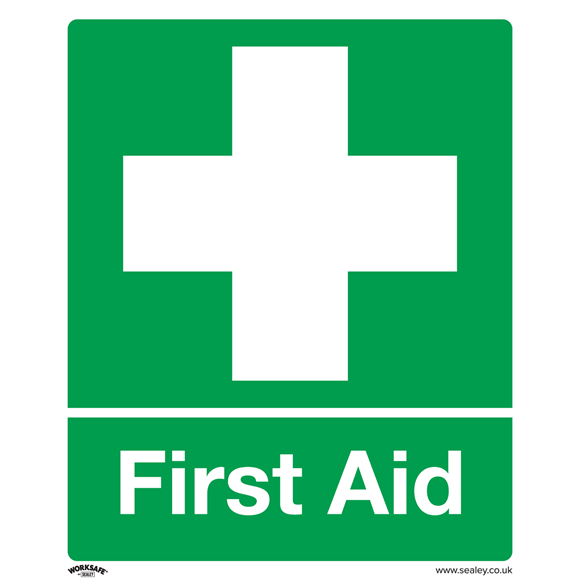 Sealey SS26P1 Safety Sign - First Aid - Rigid Plastic