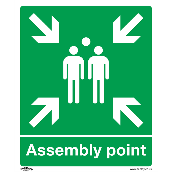 Sealey SS37P1 Safe Conditions Safety Sign - Assembly Point - Rigid Plastic