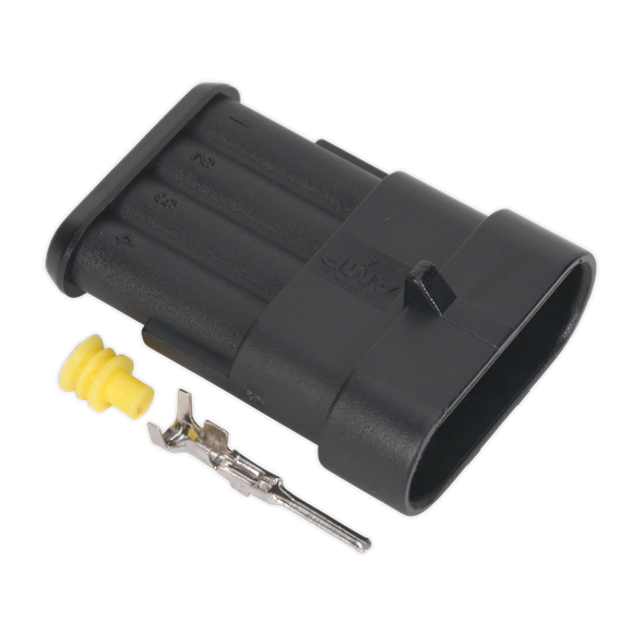 Sealey SSC4M Superseal Male Connector 4-Way Pack of 3