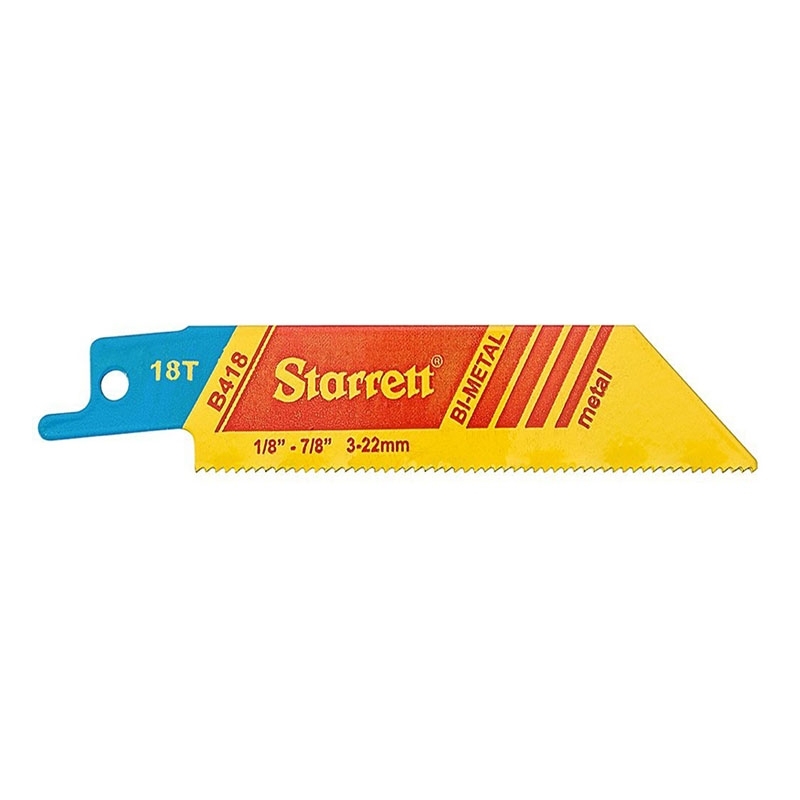 Starrett B418-2 Bi-Metal Unique Straight Fast Cut General Purpose Reciprocating Blade, 0.035