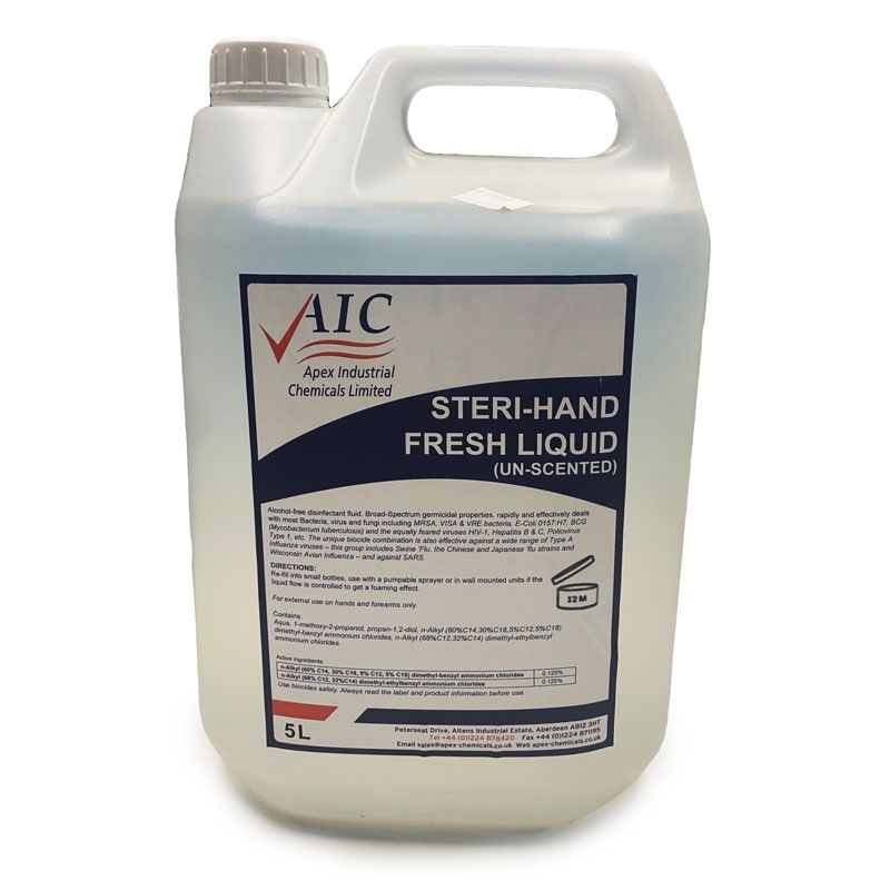 Steri-Hand Sanitiser (Alcohol Free, Unscented) - 5 Litres