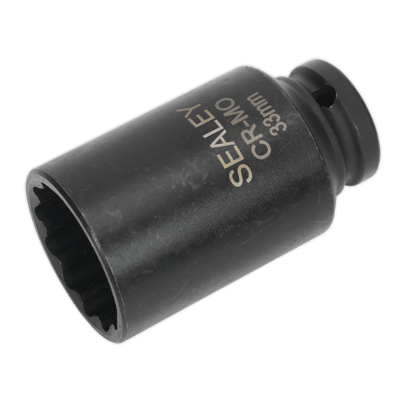 Sealey SX0041 Impact Socket 33mm Bi-Hex Deep 1/2