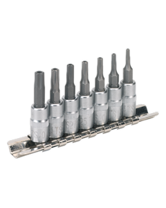 Sealey SX106 TRX-TS* Security Socket Bit Set 7pc 1/4"Sq Drive