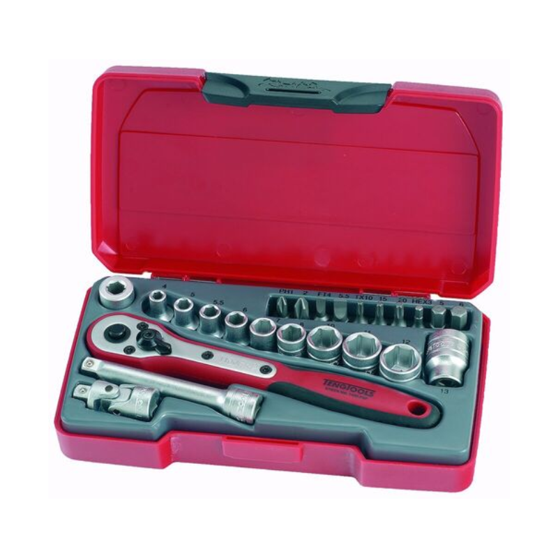 Teng T1424 Socket Set of 24 Metric 1/4in Drive