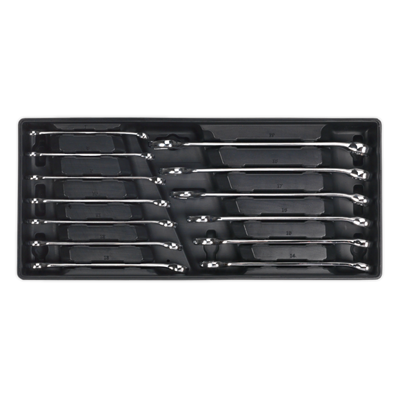 Sealey TBT01 Tool Tray with Combination Spanner Set 13pc Metric