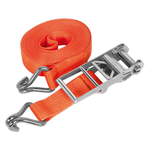 Sealey TD10010J Ratchet Tie Down 75mm x 10m Polyester Webbing 10000kg Breaking Strength