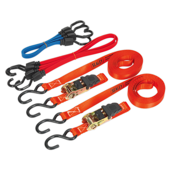 Sealey TD285SBD Tie Down & Bungee Cord Set 6pc